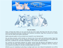 Tablet Screenshot of pageonepetcare.com